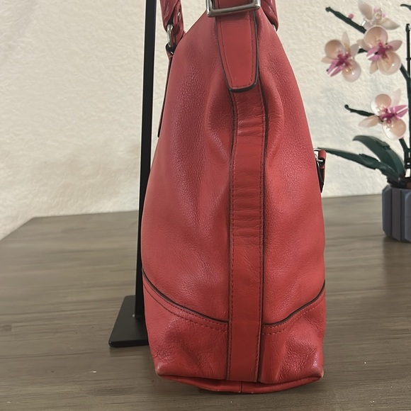 Coach Legacy Leather Rory NS Satchel Red 19892 - Picture 3 of 12